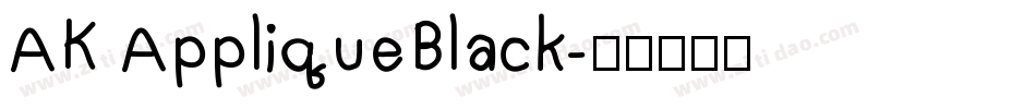 AK AppliqueBlack字体转换